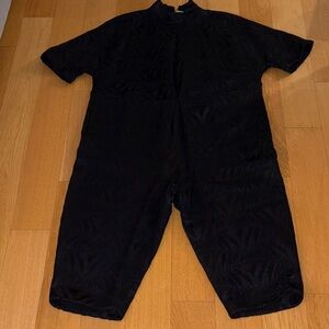 ASOS Charcoal Textured Fabric Oversized Jumpsuit